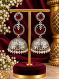 Oxidised Silver Jhumka Earrings