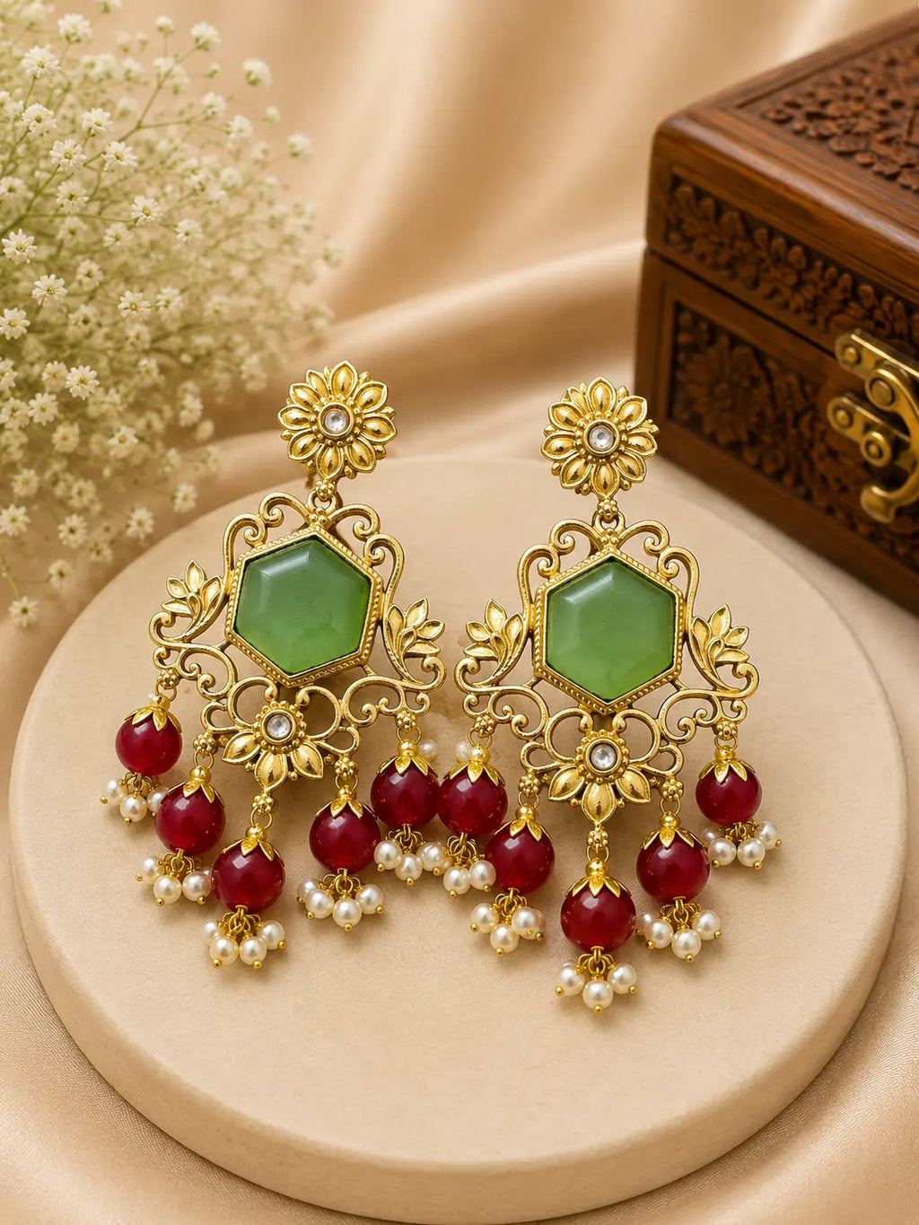 Traditional Chandbali Jhumka Earrings