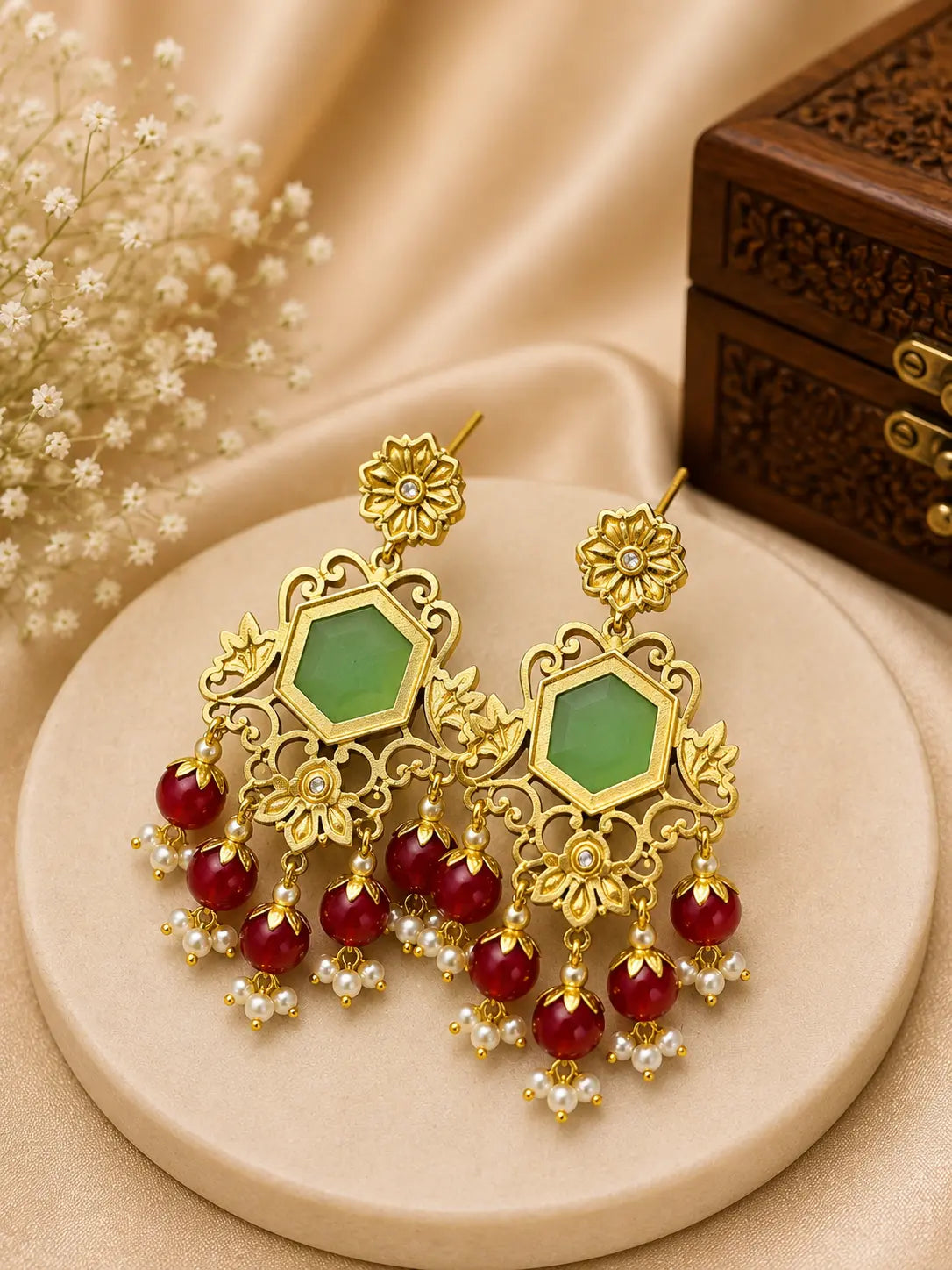 Traditional Chandbali Jhumka Earrings