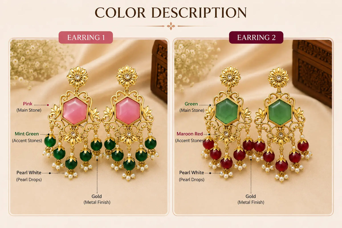 Traditional Chandbali Jhumka Earrings