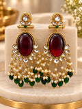 Kundan Pearl Chandelier Earrings
